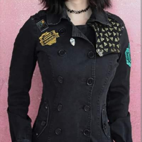 SOLD @MARKET! Harry Potter Syltherin themed Tripp NYC custom upcycled piece - Picture 7 of 11